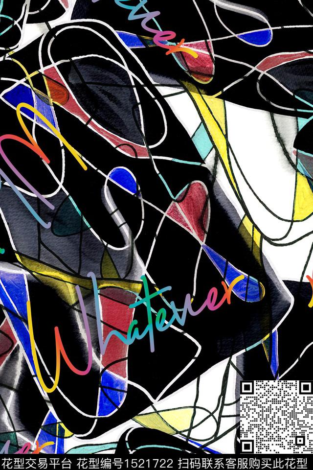 字母男装大牌风数码印花华亿平台下载（图片编号: 1521722） - 瓦栏（Walan）