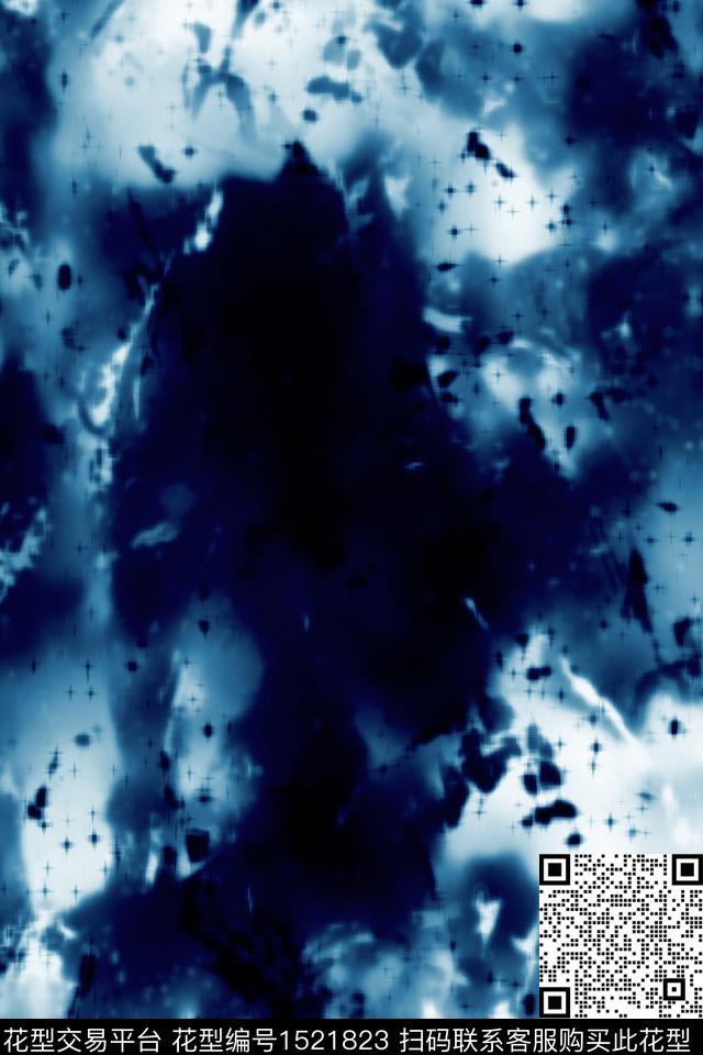 肌理男装抽象数码印花华亿平台下载（图片编号: 1521823） - 瓦栏（Walan）