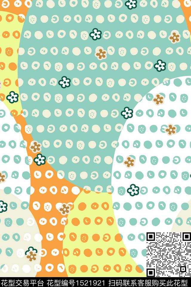 小清新小碎花混合拼接数码印花华亿平台下载（图片编号: 1521921） - 瓦栏（Walan）