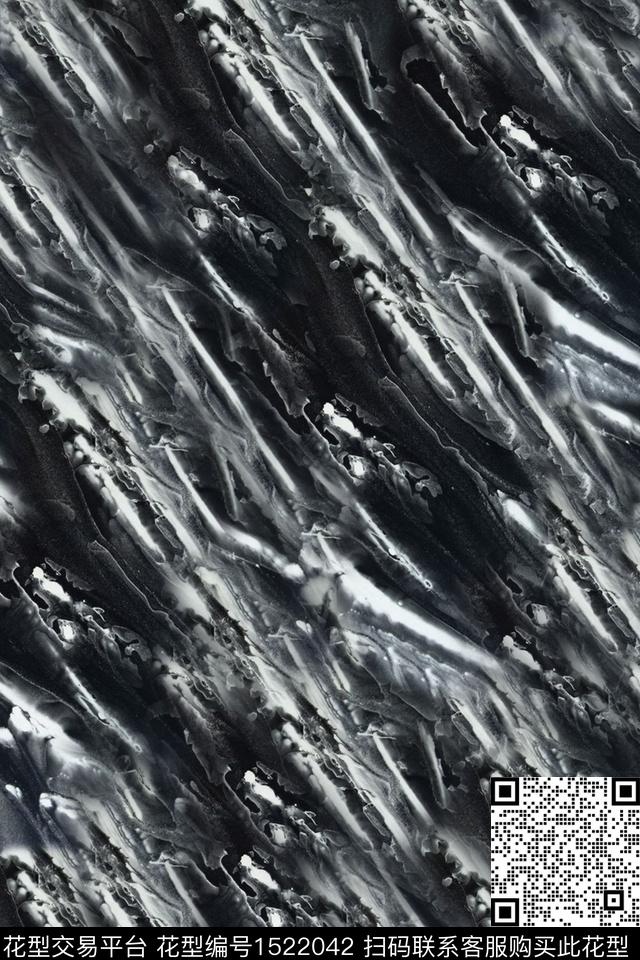 肌理水墨风男装数码印花华亿平台下载（图片编号: 1522042） - 瓦栏（Walan）
