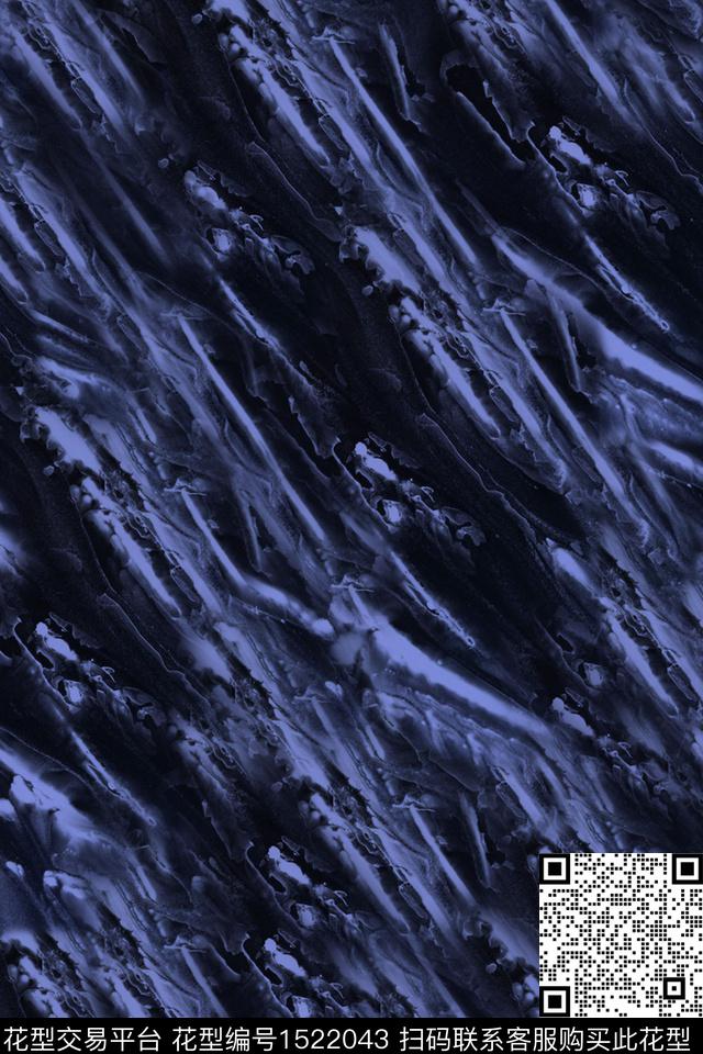 肌理水墨风男装数码印花华亿平台下载（图片编号: 1522043） - 瓦栏（Walan）