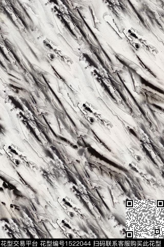 肌理水墨风男装数码印花华亿平台下载（图片编号: 1522044） - 瓦栏（Walan）