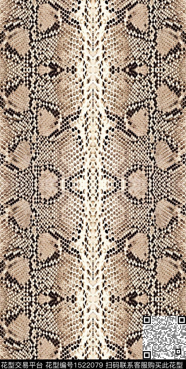 蛇纹动物女装数码印花华亿平台下载（图片编号: 1522079） - 瓦栏（Walan）