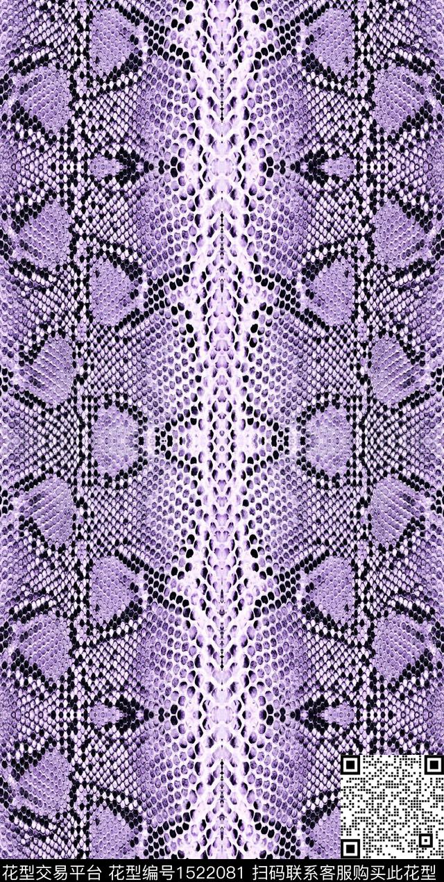 蛇纹动物女装数码印花华亿平台下载（图片编号: 1522081） - 瓦栏（Walan）