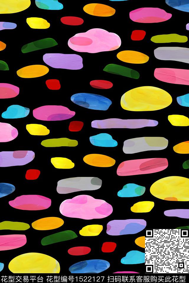 几何肌理大牌风数码印花华亿平台下载（图片编号: 1522127） - 瓦栏（Walan）