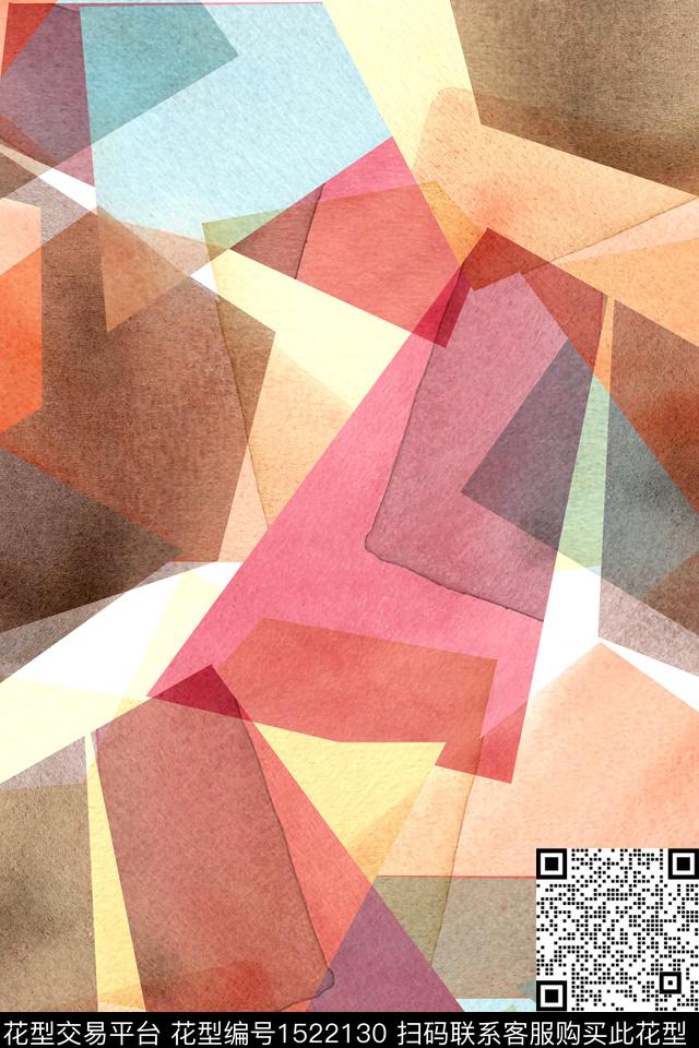 几何肌理大牌风数码印花华亿平台下载（图片编号: 1522130） - 瓦栏（Walan）