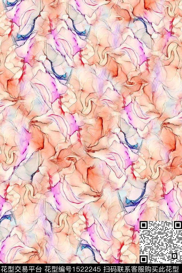 肌理纹理抽象数码印花华亿平台下载（图片编号: 1522245） - 瓦栏（Walan）