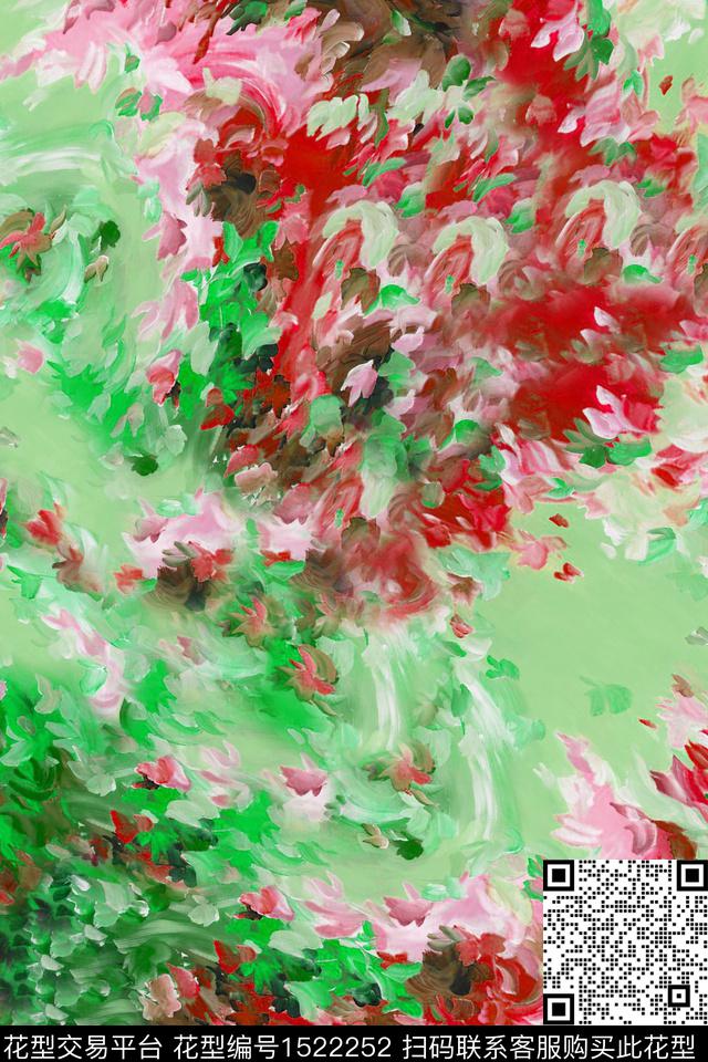 肌理女装油画华亿平台数码印花华亿平台下载（图片编号: 1522252） - 瓦栏（Walan）