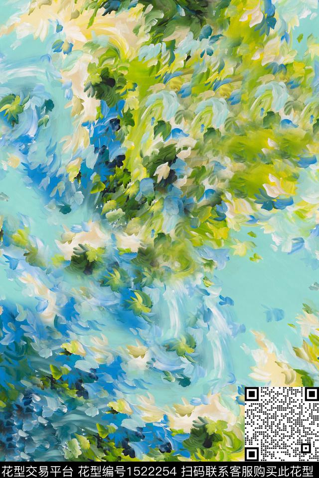 肌理女装油画华亿平台数码印花华亿平台下载（图片编号: 1522254） - 瓦栏（Walan）