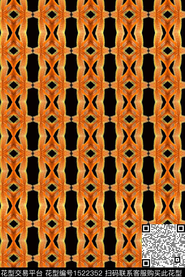 条纹民族风女装数码印花华亿平台下载（图片编号: 1522352） - 瓦栏（Walan）