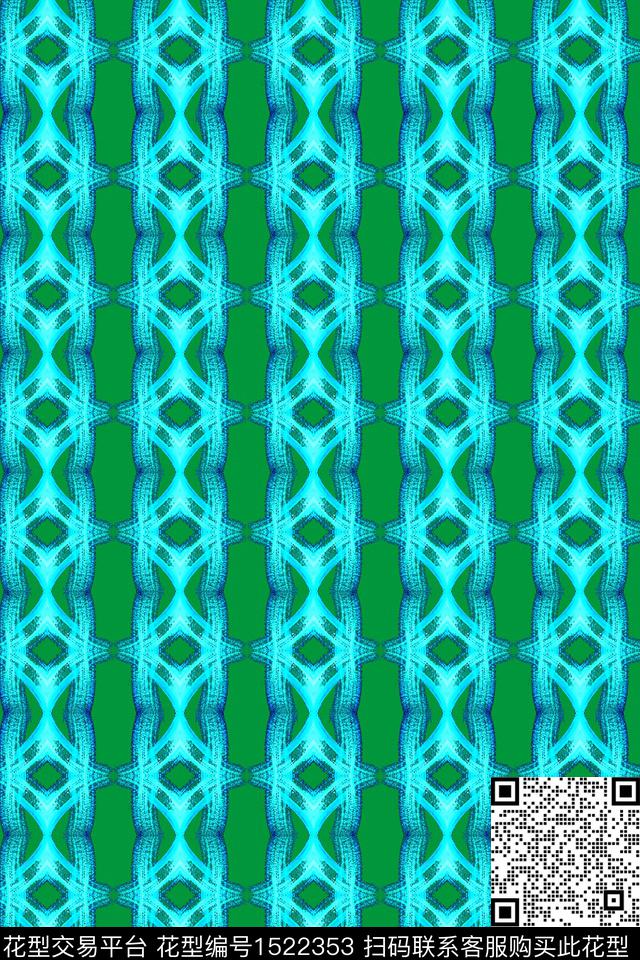 几何花卉民族风几何数码印花华亿平台下载（图片编号: 1522353） - 瓦栏（Walan）