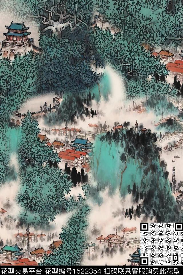 香云纱中老年国画数码印花华亿平台下载（图片编号: 1522354） - 瓦栏（Walan）