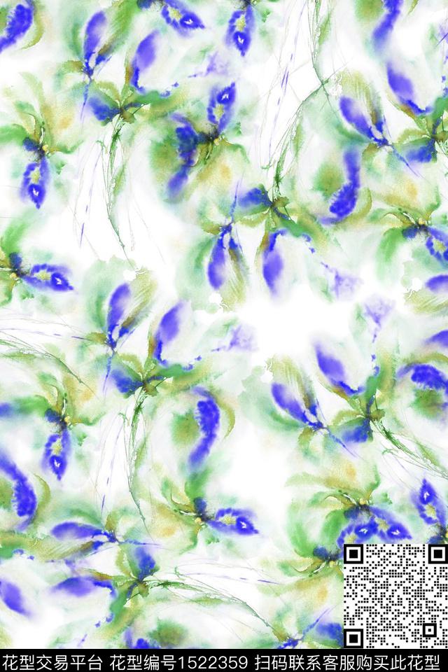 水彩渐变肌理数码印花华亿平台下载（图片编号: 1522359） - 瓦栏（Walan）