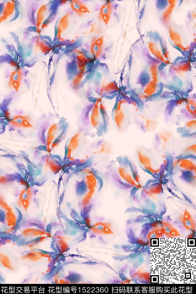 水彩渐变肌理数码印花华亿平台下载（图片编号: 1522360） - 瓦栏（Walan）