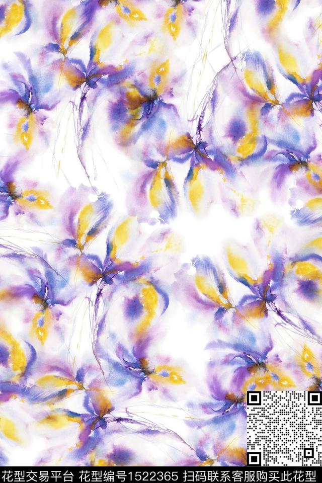 水彩渐变肌理数码印花华亿平台下载（图片编号: 1522365） - 瓦栏（Walan）