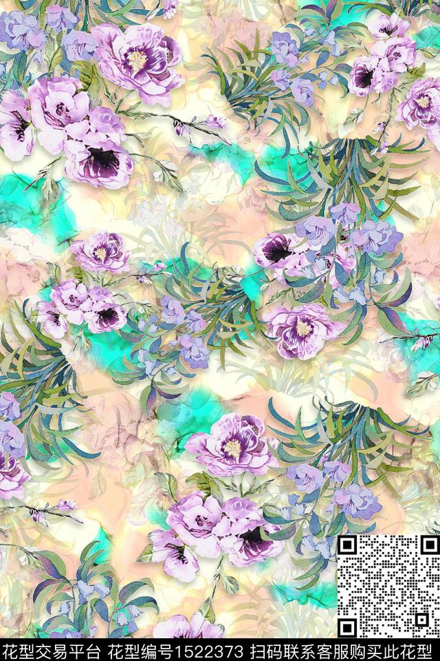 大花牡丹中老年数码印花华亿平台下载（图片编号: 1522373） - 瓦栏（Walan）