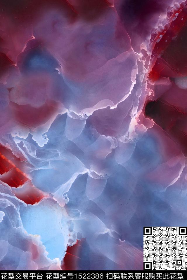 渐变肌理女装数码印花华亿平台下载（图片编号: 1522386） - 瓦栏（Walan）