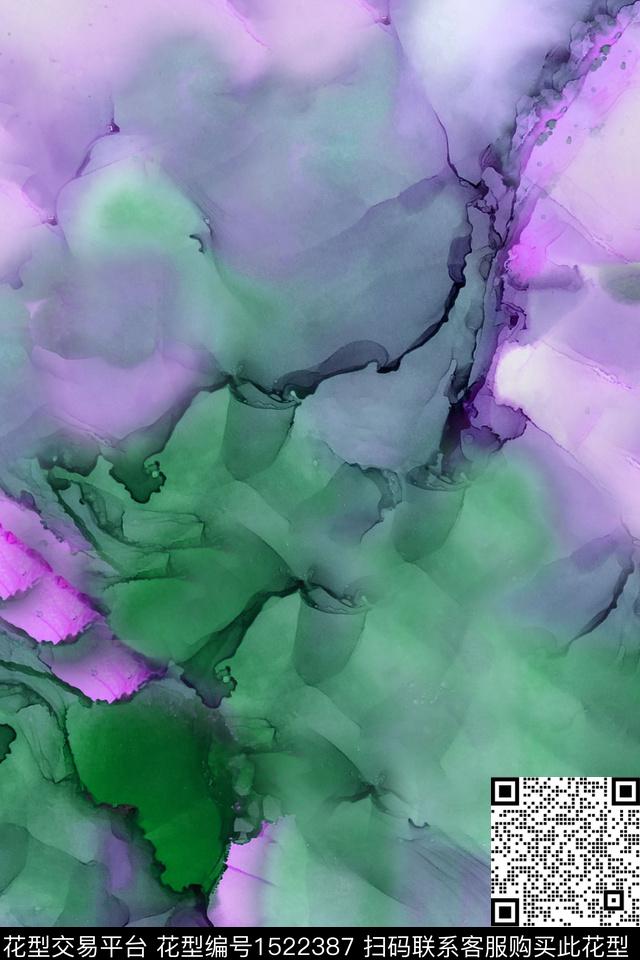 渐变肌理女装数码印花华亿平台下载（图片编号: 1522387） - 瓦栏（Walan）