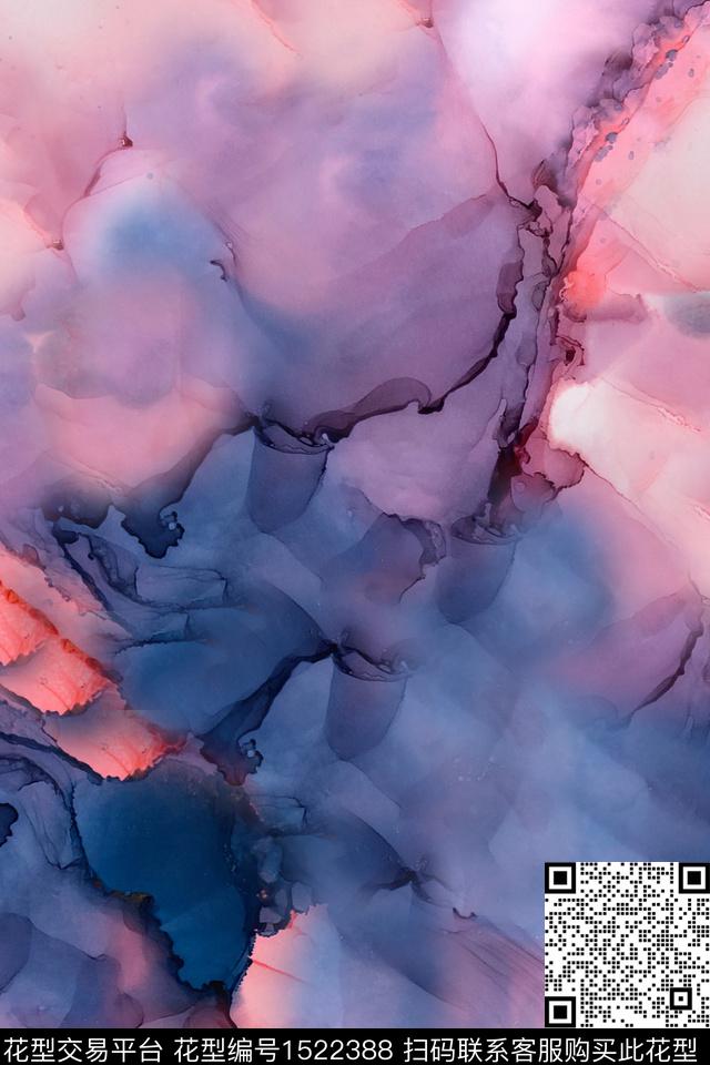 渐变肌理女装数码印花华亿平台下载（图片编号: 1522388） - 瓦栏（Walan）