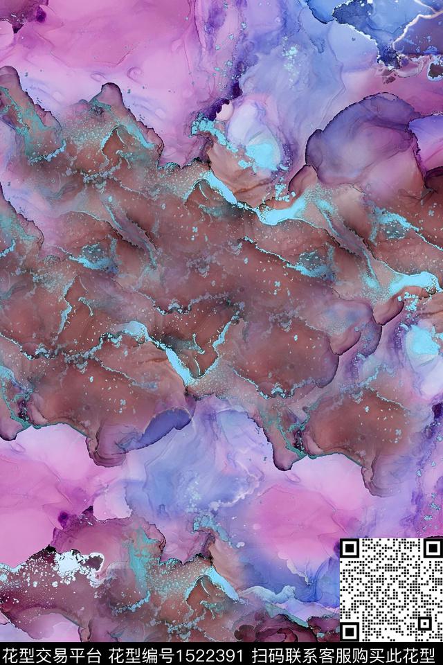 渐变肌理女装数码印花华亿平台下载（图片编号: 1522391） - 瓦栏（Walan）