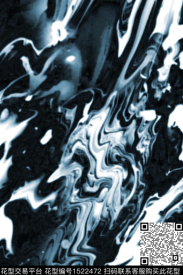 肌理男装抽象数码印花华亿平台下载（图片编号: 1522472） - 瓦栏（Walan）