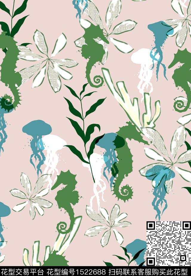 连衣裙女装花卉数码印花华亿平台下载（图片编号: 1522688） - 瓦栏（Walan）