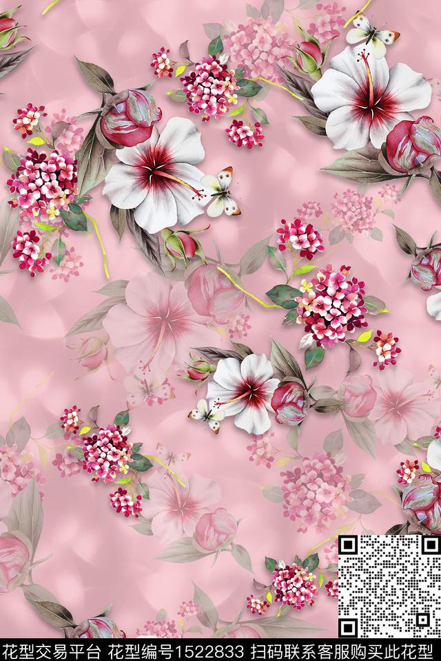 女装花卉中老年数码印花华亿平台下载（图片编号: 1522833） - 瓦栏（Walan）