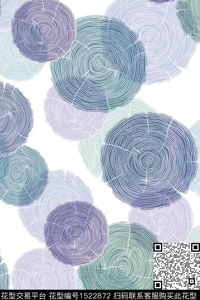 圆大牌风小清新数码印花华亿平台下载（图片编号: 1522872） - 瓦栏（Walan）