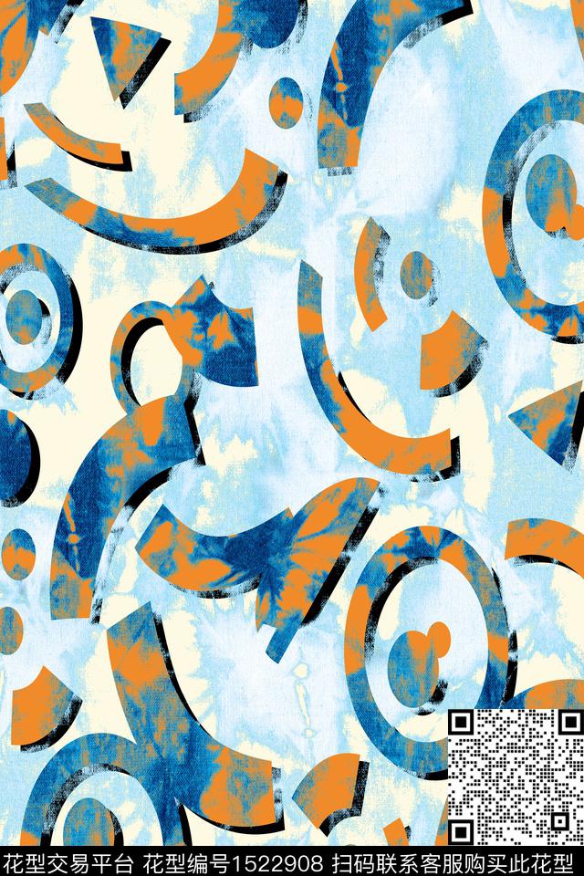 阴影几何数码印花华亿平台下载（图片编号: 1522908） - 瓦栏（Walan）