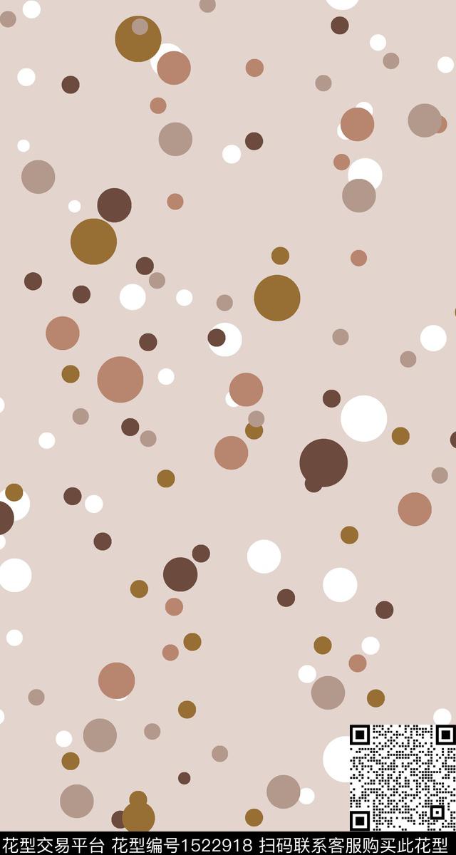 几何小清新波点数码印花华亿平台下载（图片编号: 1522918） - 瓦栏（Walan）