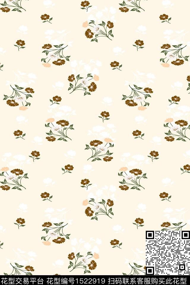 花卉小清新小碎花数码印花华亿平台下载（图片编号: 1522919） - 瓦栏（Walan）