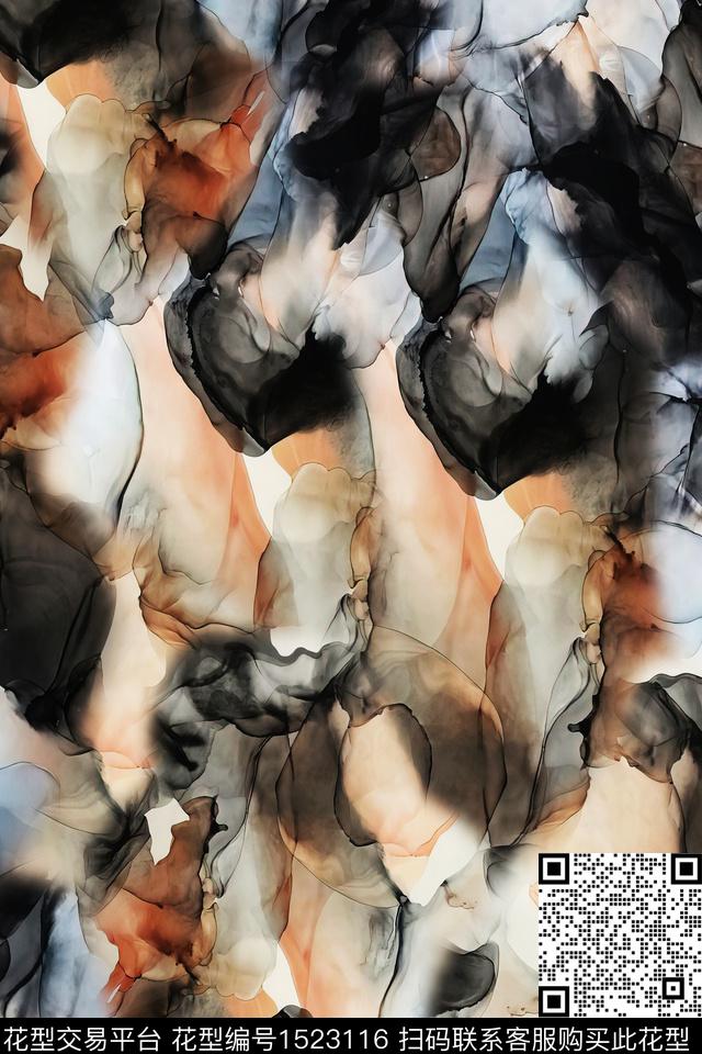 肌理纹理抽象数码印花华亿平台下载（图片编号: 1523116） - 瓦栏（Walan）