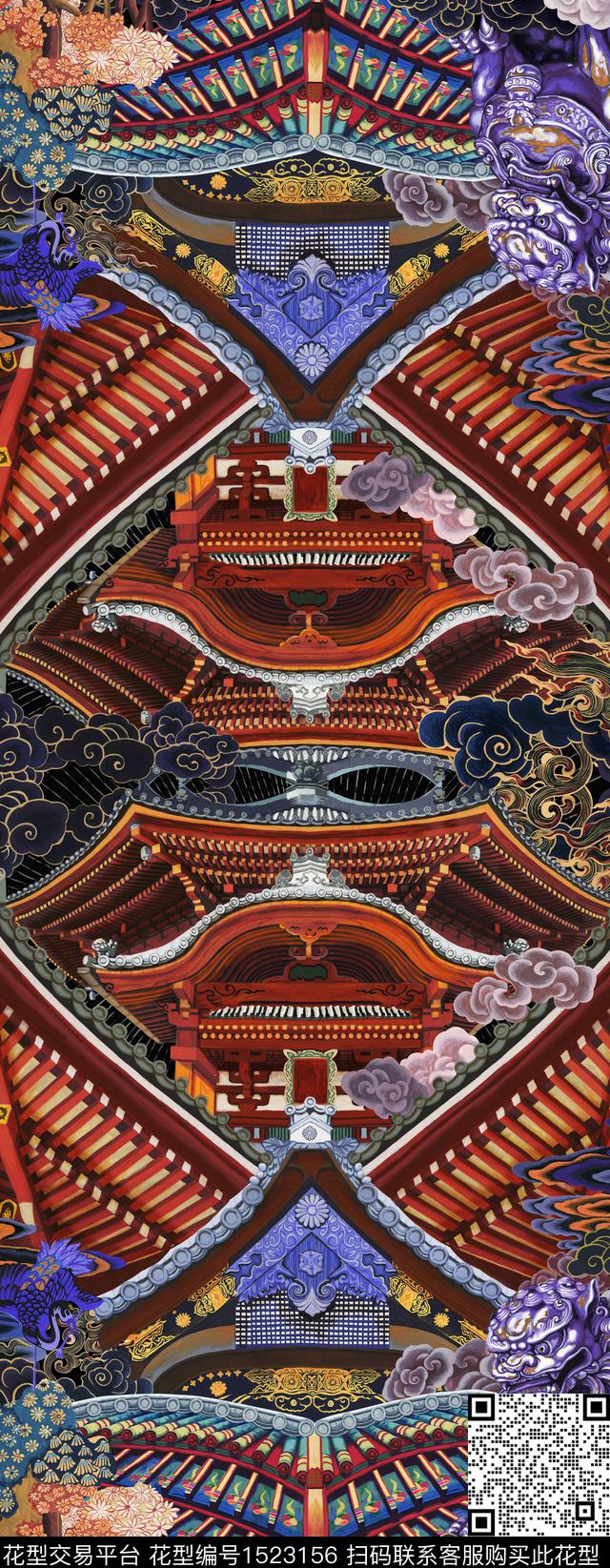 定位花绿植树叶花卉数码印花华亿平台下载（图片编号: 1523156） - 瓦栏（Walan）