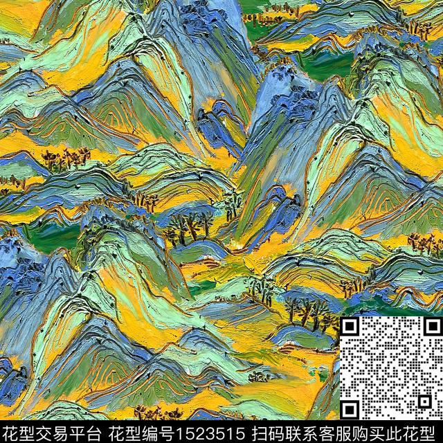 油画华亿平台国画重彩数码印花华亿平台下载（图片编号: 1523515） - 瓦栏（Walan）