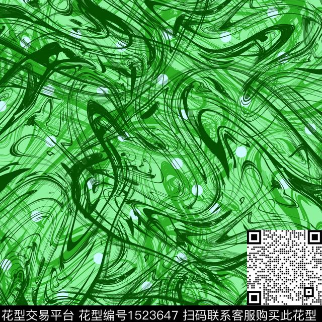 肌理印花抽象女装数码印花华亿平台下载（图片编号: 1523647） - 瓦栏（Walan）