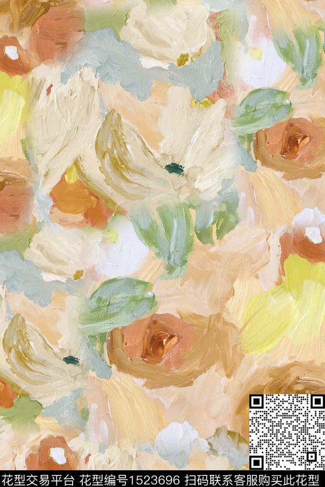 抽象女装肌理数码印花华亿平台下载（图片编号: 1523696） - 瓦栏（Walan）