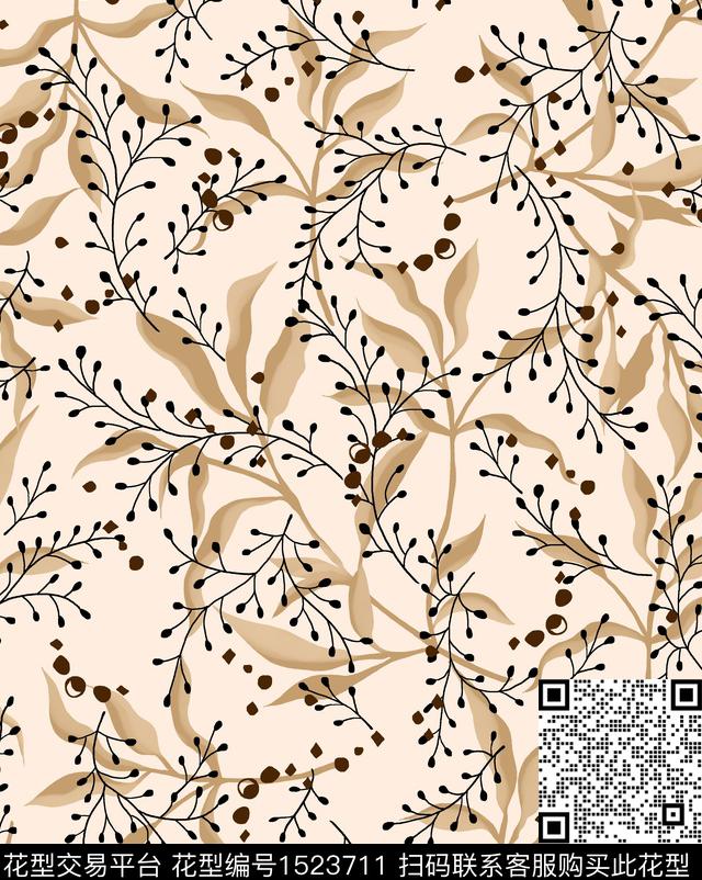 连衣裙女装花卉数码印花华亿平台下载（图片编号: 1523711） - 瓦栏（Walan）