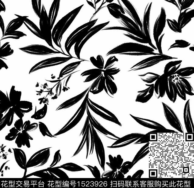 花卉大牌风热带华亿平台数码印花华亿平台下载（图片编号: 1523926） - 瓦栏（Walan）