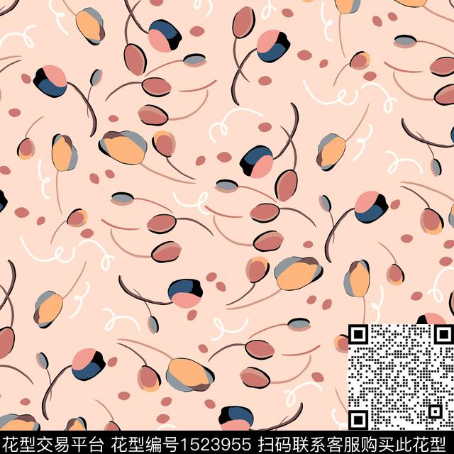 郁金香小碎花花苞传统印花华亿平台下载（图片编号: 1523955） - 瓦栏（Walan）