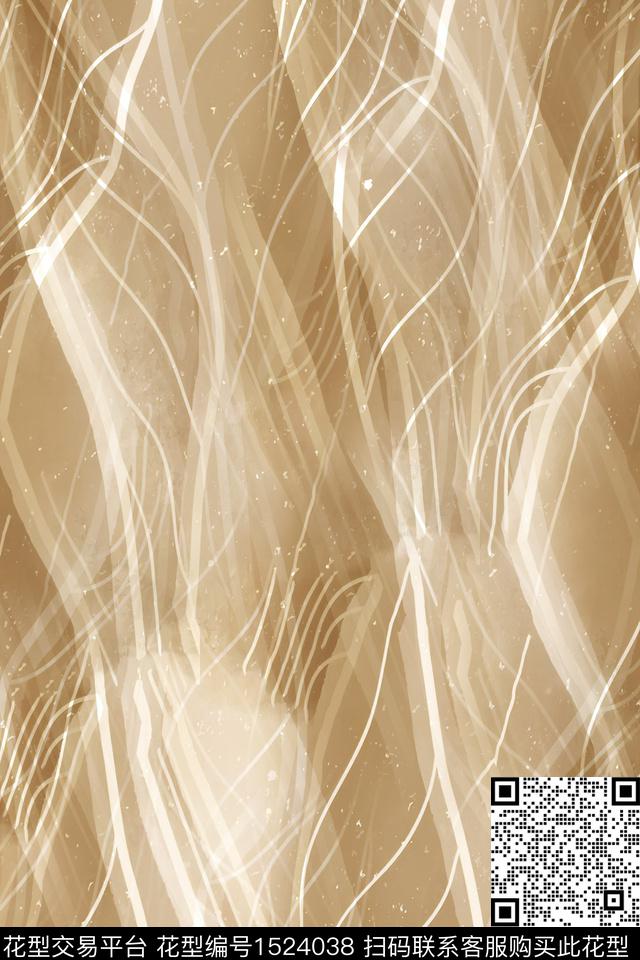 肌理线条抽象数码印花华亿平台下载（图片编号: 1524038） - 瓦栏（Walan）