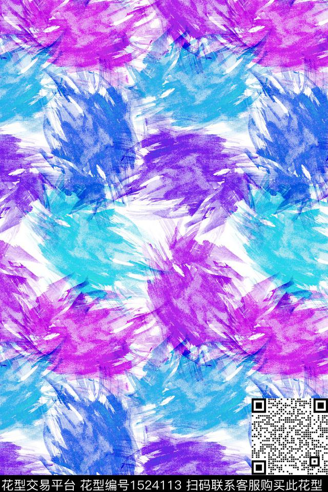 肌理抽象数码印花华亿平台下载（图片编号: 1524113） - 瓦栏（Walan）