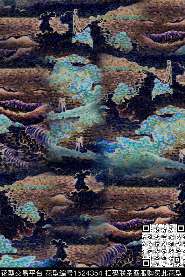 复古绘画艺术数码印花华亿平台下载（图片编号: 1524354） - 瓦栏（Walan）