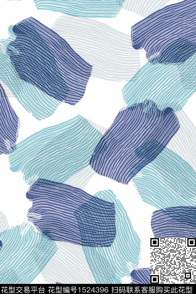 几何肌理抽象数码印花华亿平台下载（图片编号: 1524396） - 瓦栏（Walan）