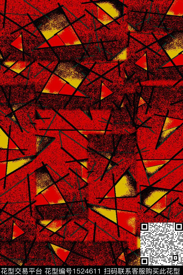 几何纹理抽象数码印花华亿平台下载（图片编号: 1524611） - 瓦栏（Walan）