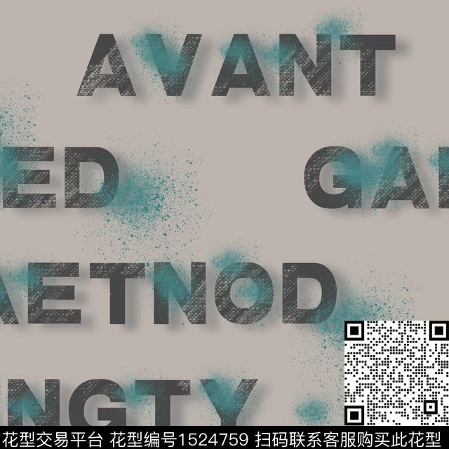 男装字母沙点传统印花华亿平台下载（图片编号: 1524759） - 瓦栏（Walan）