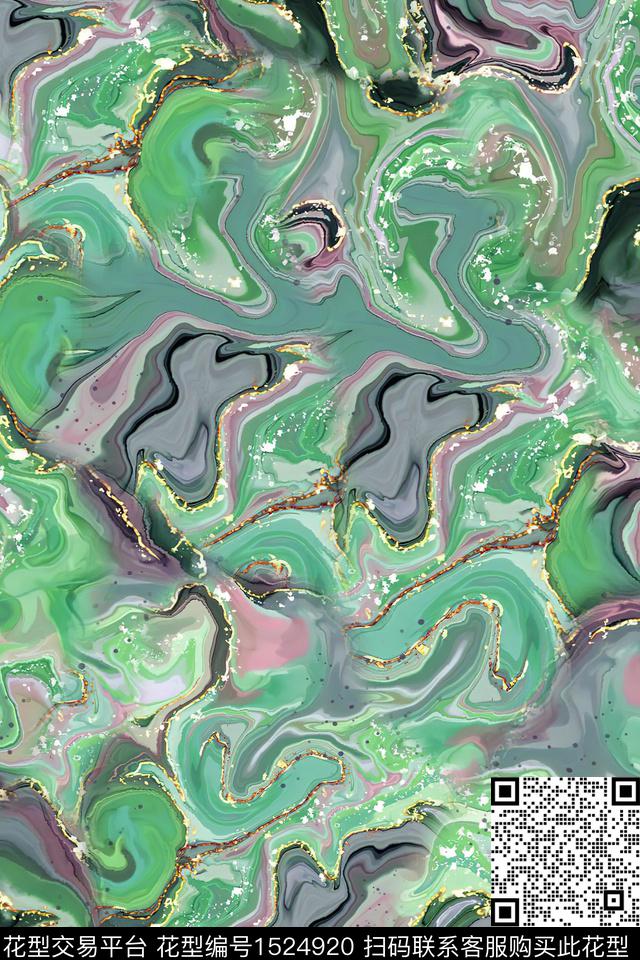 抽象肌理水彩数码印花华亿平台下载（图片编号: 1524920） - 瓦栏（Walan）