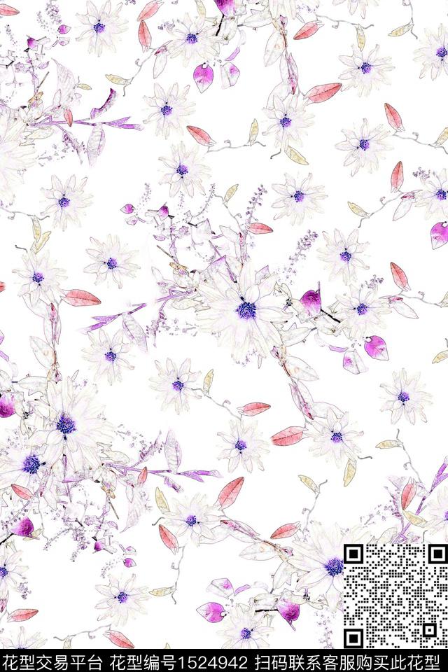 民族花卉定位花数码华亿平台数码印花华亿平台下载（图片编号: 1524942） - 瓦栏（Walan）