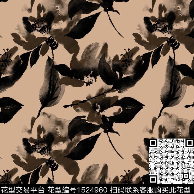 抽象花卉花卉小碎花数码印花华亿平台下载（图片编号: 1524960） - 瓦栏（Walan）