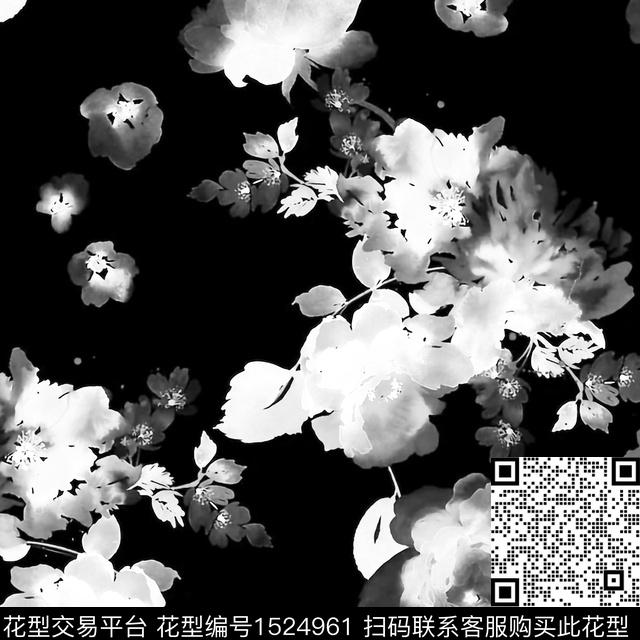 抽象花卉花卉小碎花数码印花华亿平台下载（图片编号: 1524961） - 瓦栏（Walan）