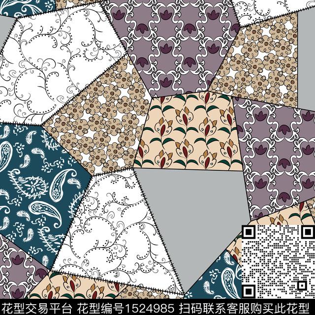 连衣裙女装民族风数码印花华亿平台下载（图片编号: 1524985） - 瓦栏（Walan）